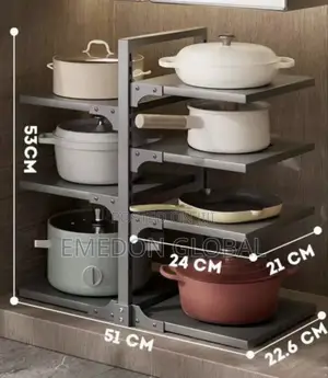 Adjustable Pot and Pan Organizer Rack,