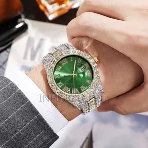 Two Tone Iced-Out Wristwatch