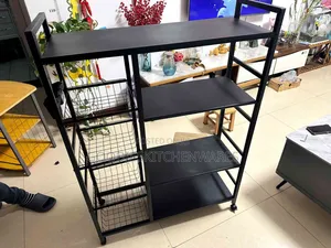 4 Layers Kitchen Organizer Shelf With Wheel