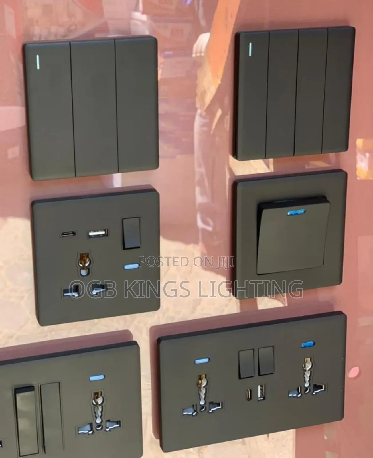 Black Luxury Socket and Switch