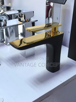 Luxury Black and Gold Basin Mixer