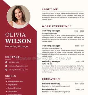 Uk Cv/Resume For Work Or Study.