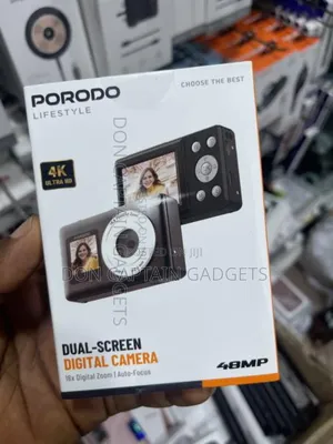 Porodo Dual Screen Digital Camera 48mp 18x Digital Zoom Auto Focus