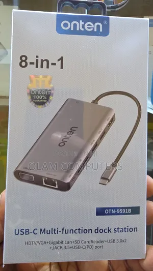 Onten 8-in-1 Usb-Can Multi-Functional Dock Station Otn-9591bb