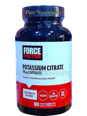 Force Factor Potassium Citrate 99mg – 180 Capsules Electrolyte Support