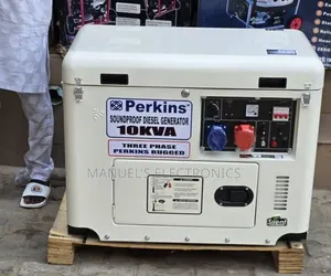 10kva Perkins Three Phase Diesel Soundproof Generator 100% Copper Coil