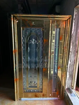 4ft Gold Entrance Glass Door
