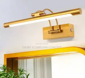 Gold Mirror Light for Bathroom and Bedroom Decor