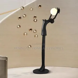 7ft Humanoid Sculpture Moon Light Chandelier