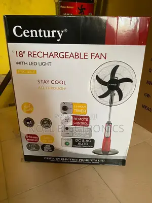 Century 18 Inch Rechargeable Fan With Led Light