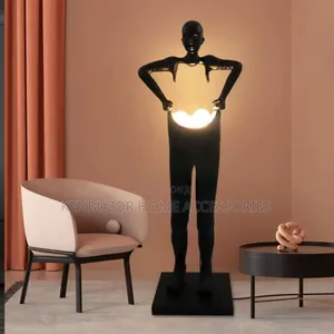 Humanoid Sculpture Pant-Held Ball Light Chandelier