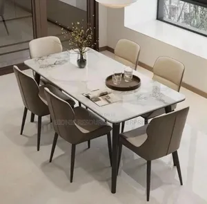 Modern Dining Set Marble Top With 6 Seaters Available