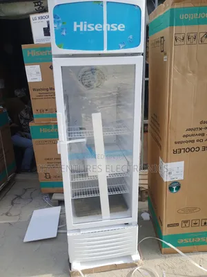 205 Liters Hisense Showcase Chiller, White And Blue Color,Fast Chiller