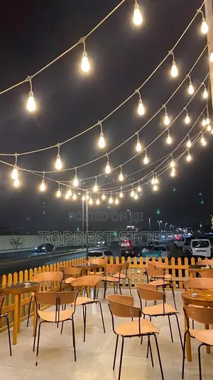 String Light Lampholder 10meter Complete With Long Bulb 20lampholder