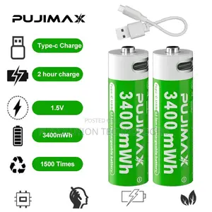 4ps In A Pack Usb Rechargeable Aa Lithium 1.5v 3400mwh Batteries