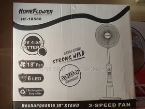 18" Home Flower Ac/Dc Rechargeable Stand Fan