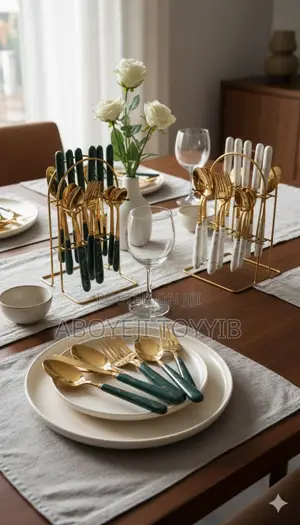 Golden Marble Cuttlery Set