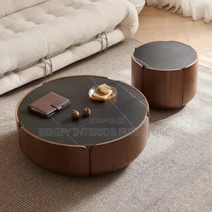 Modern Marble Top Double Center Table