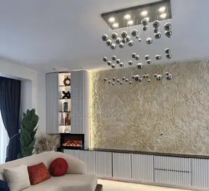 New Modern Luxury Smoky Multiple Glass Chandelier