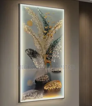 Led Lighting Crystal Decoration Remote Control Wall Art Hanging