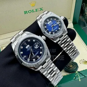 Rolex Man and Woman Watches "Silver Set" 