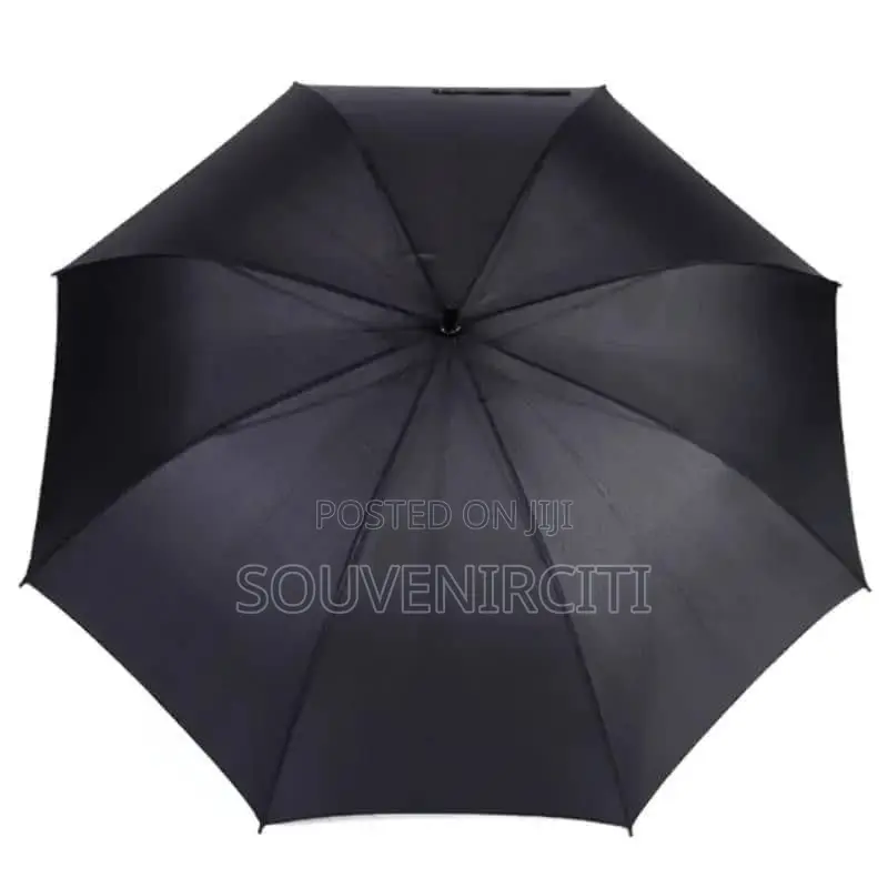 Big Auto Straight Black Umbrella