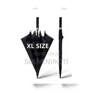 Big Auto Straight Black Umbrella