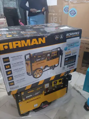 New Firman Ac6000e2 Petrol Generator 15l Tank – Factory Sealed