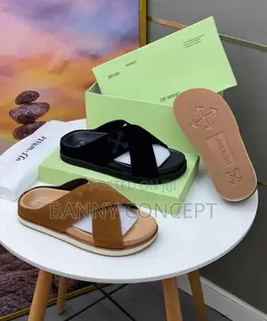 Off-White Cross Slides