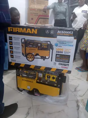 New Firman Ac6000e2 Generator 100% Copper + Wheels Included