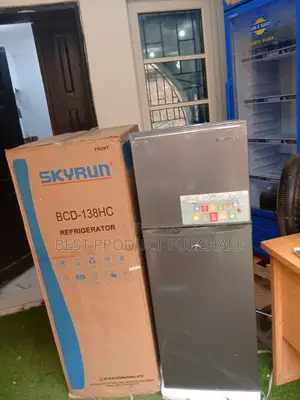 Skyrun BCD-138h 138l Double Door Refrigerator (Silver) Brand New