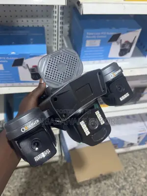 Real Triple Lens Solar CCTV Camera With Big Speaker