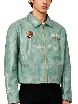 Psylos 1 Regen Zone | Embroidered Motorcycle Leather Jacket*