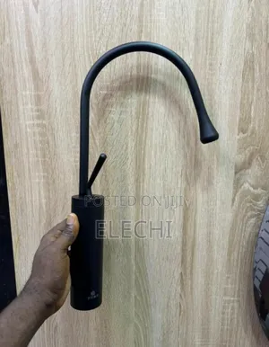 Long Black Basin/Cabinet Mixer Tap