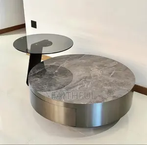 Marble Round 2 in 1 Center Table