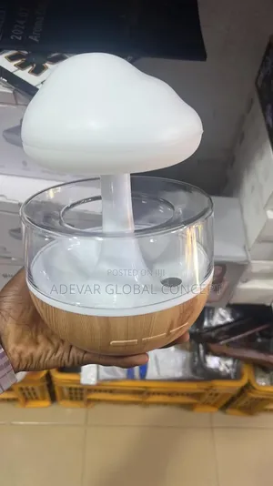 Rain Cloud Mushroom Humidifier Led Lights Diffuser + Remote