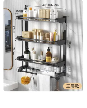 3 Tier Multipurpose Kitchen Bathroom Organizer With Towel Hanger