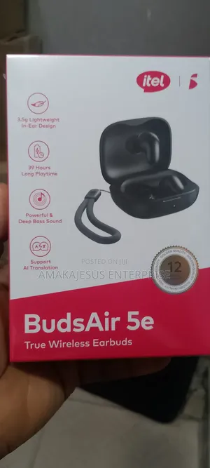 Itel Budsair 5e Deep Bass Ai Noise Cancellation Earbuds - Black