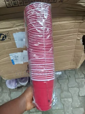 Disposable Red Plastic Cups (50pcs)