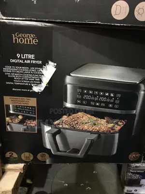 George Home 9l Digital Air Fryer With Adjustable Compartments