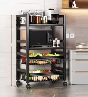 4 Layer Rack With Basket and Wheels