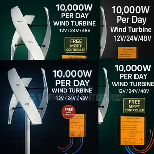 No More Power Gaps: Consistent 10,000w Per Day Vertical Wind Turbine