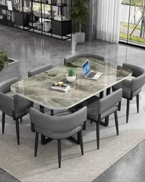 Ash Colour Dining Table With 6 Chairs