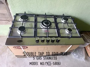 Silver 5 Burner Gas Cooker