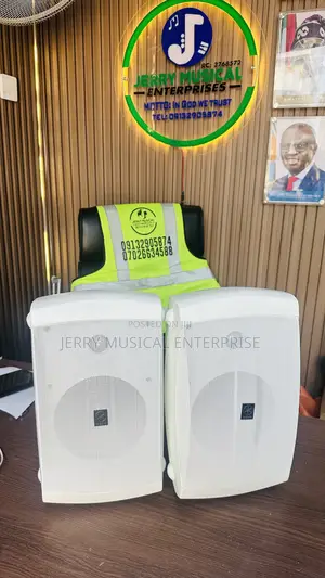White Yamaha Outdoor/Indoor Speakers