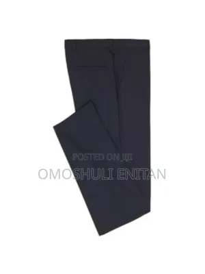 Black Men's Office Trousers
