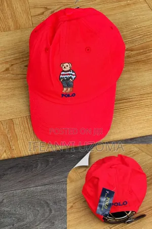 High Quality Red Color Luxury Face Cap