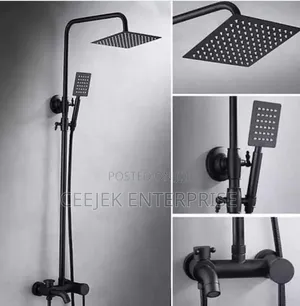 High Grade Black Standing Shower