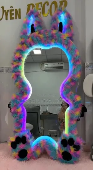 Full Length Standing Luxury Mirror With Neon Light for Home Office Etc
