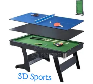 3 in 1 Foldable Snooker and Tennis Game Table